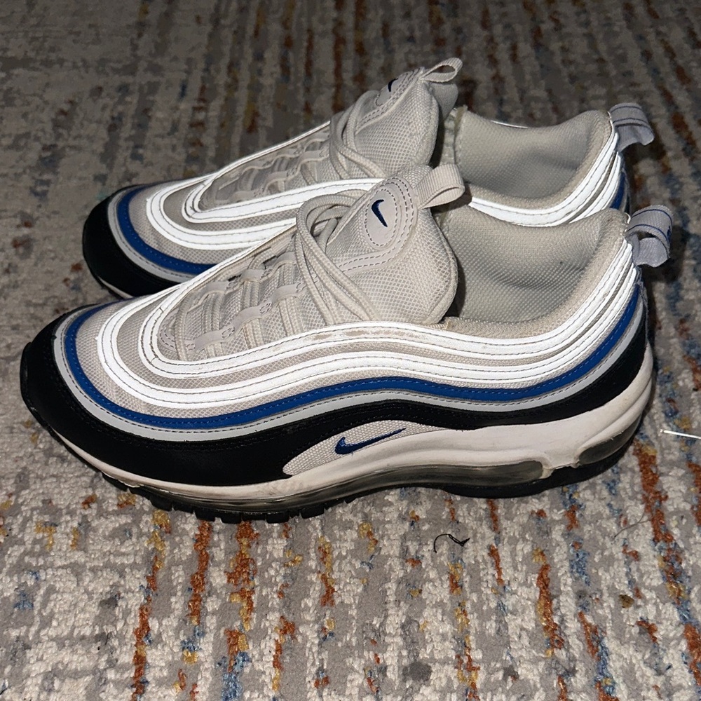 Nike White and Blue Air Max Sneakers